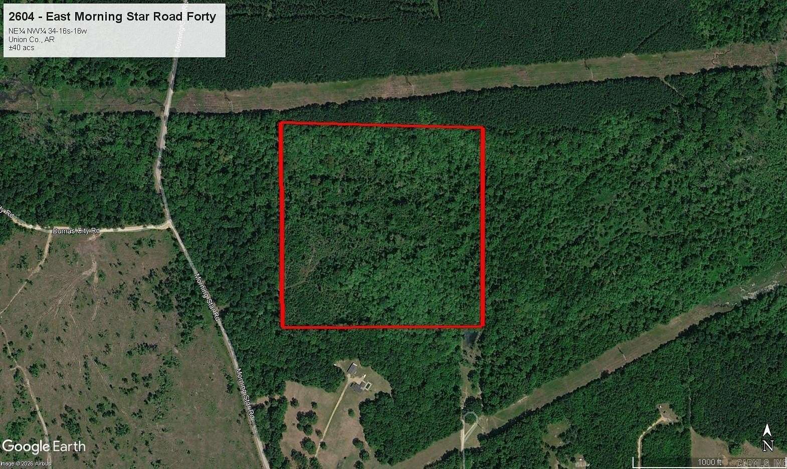 40 Acres of Recreational Land for Sale in El Dorado, Arkansas