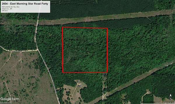 40 Acres of Recreational Land for Sale in El Dorado, Arkansas