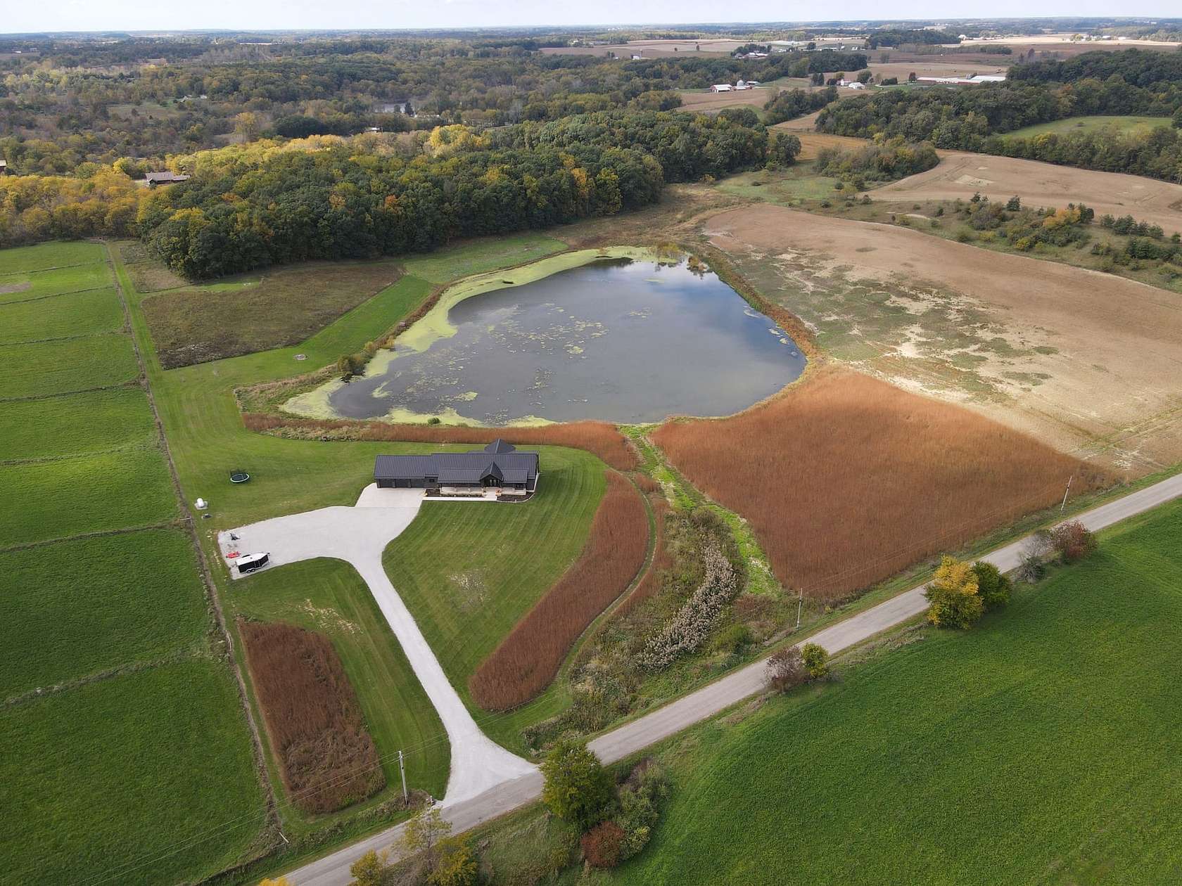 20 Acres of Recreational Land with Home for Sale in Silver Lake, Indiana