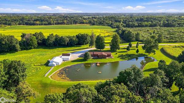 28.4 Acres of Land with Home for Sale in Mediapolis, Iowa