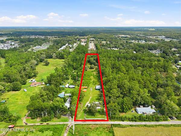 5 Acres of Land with Home for Sale in Jacksonville, Florida