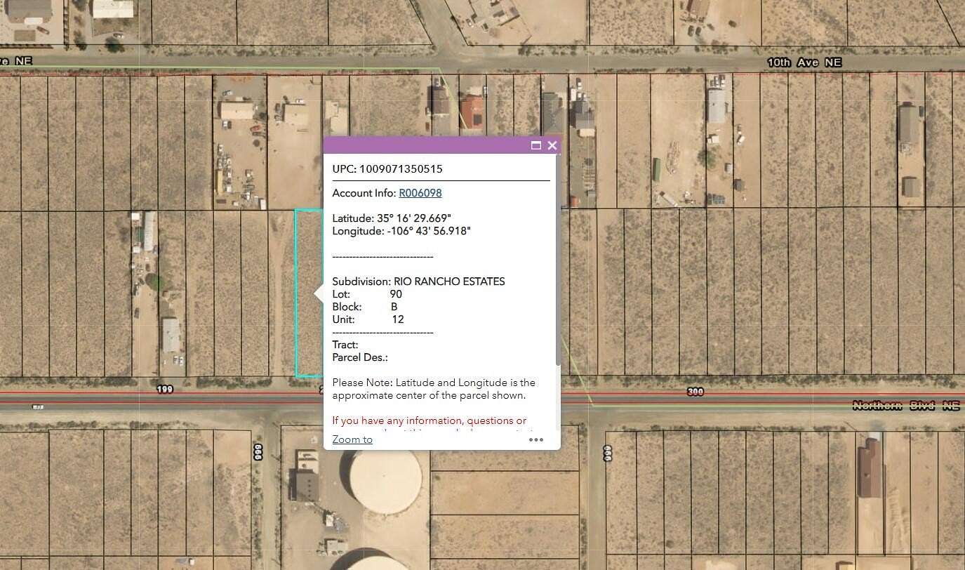 0.34 Acres of Residential Land for Sale in Rio Rancho, New Mexico
