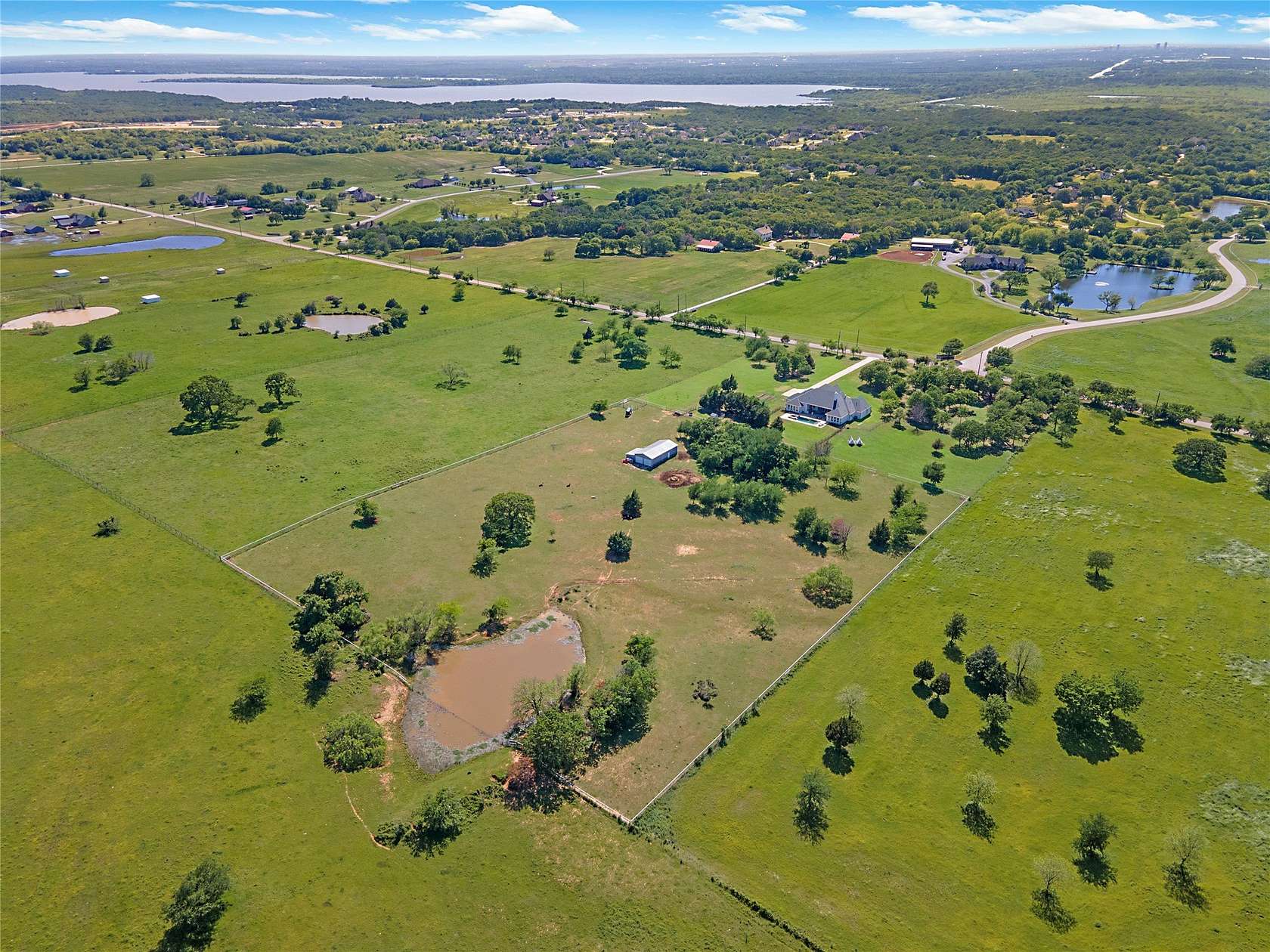 10.3 Acres of Land with Home for Sale in Cross Roads, Texas