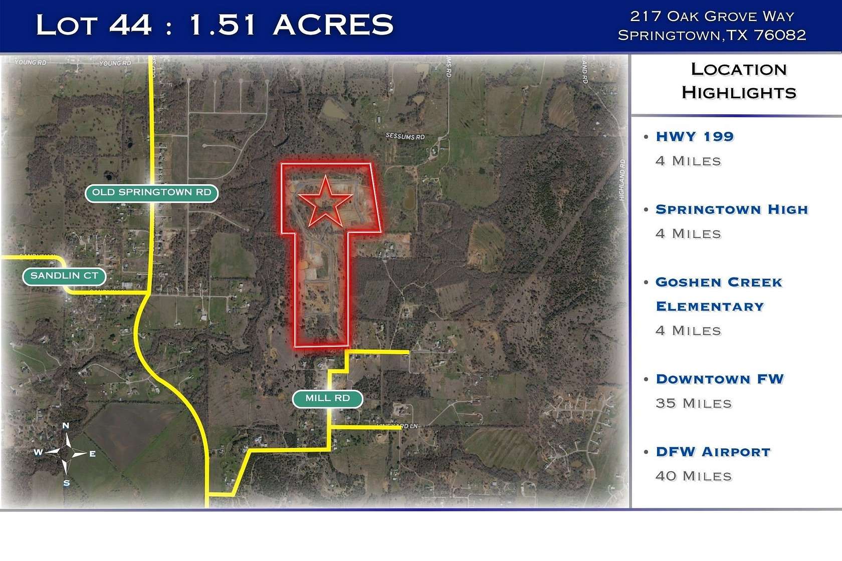 1.5 Acres of Residential Land for Sale in Springtown, Texas