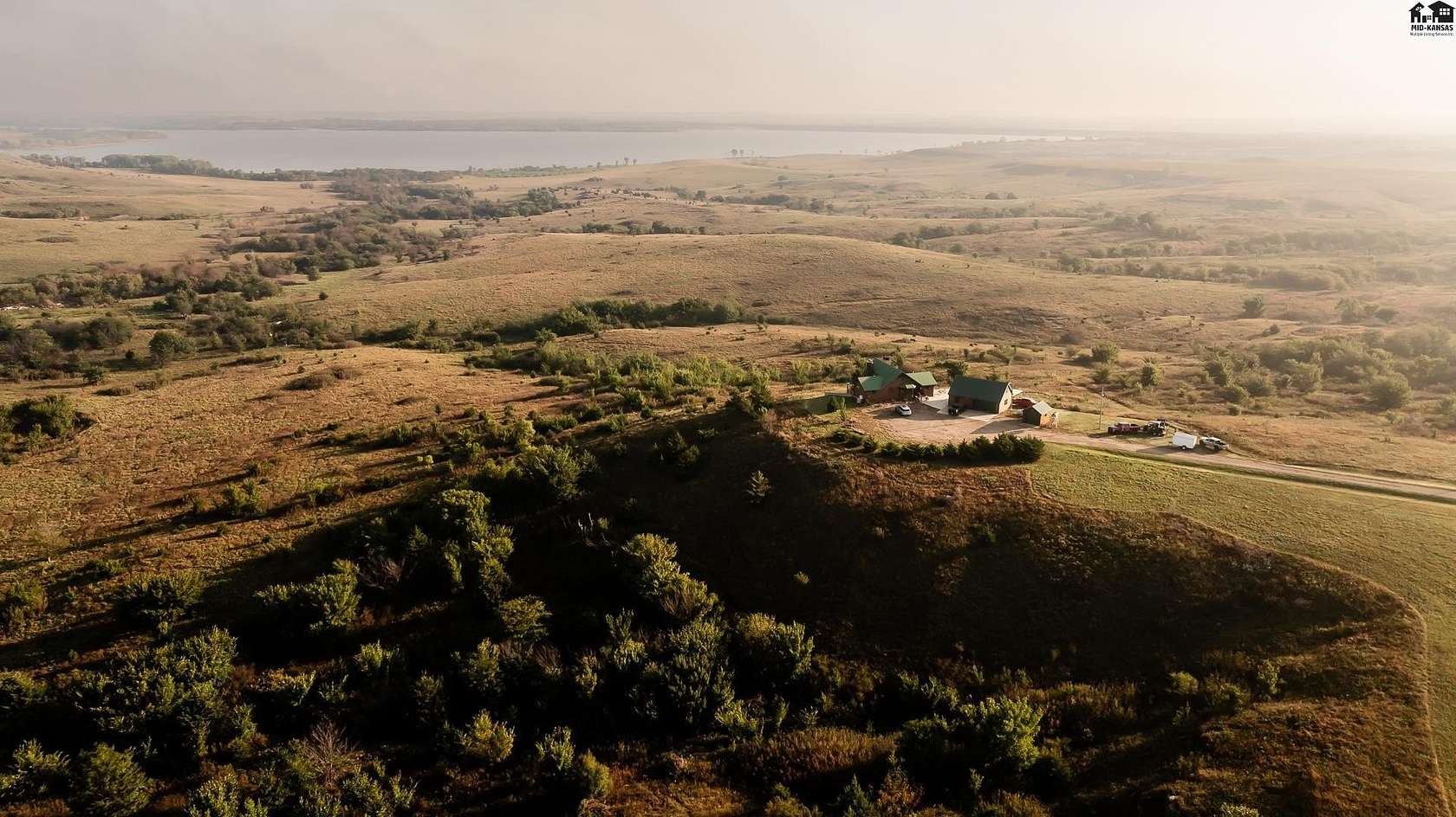 102 Acres of Recreational Land with Home for Sale in Marquette, Kansas