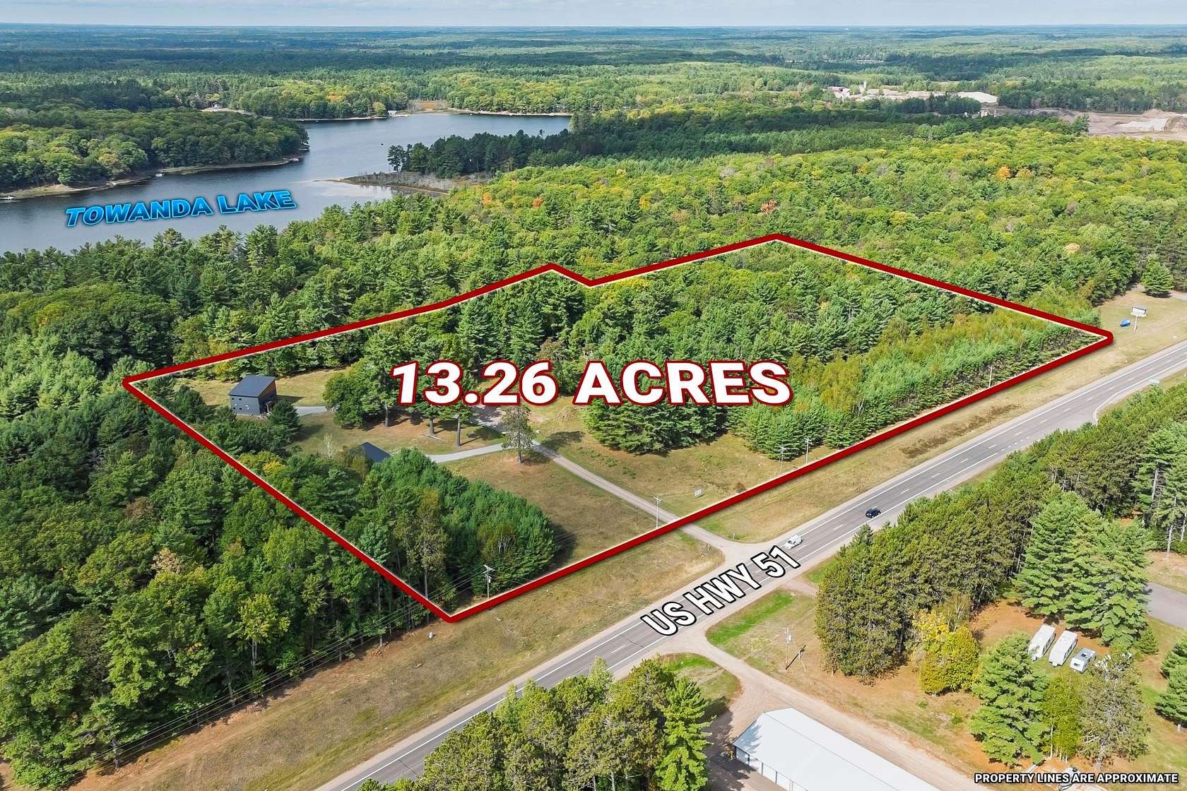 13.3 Acres of Mixed-Use Land for Sale in Woodruff, Wisconsin