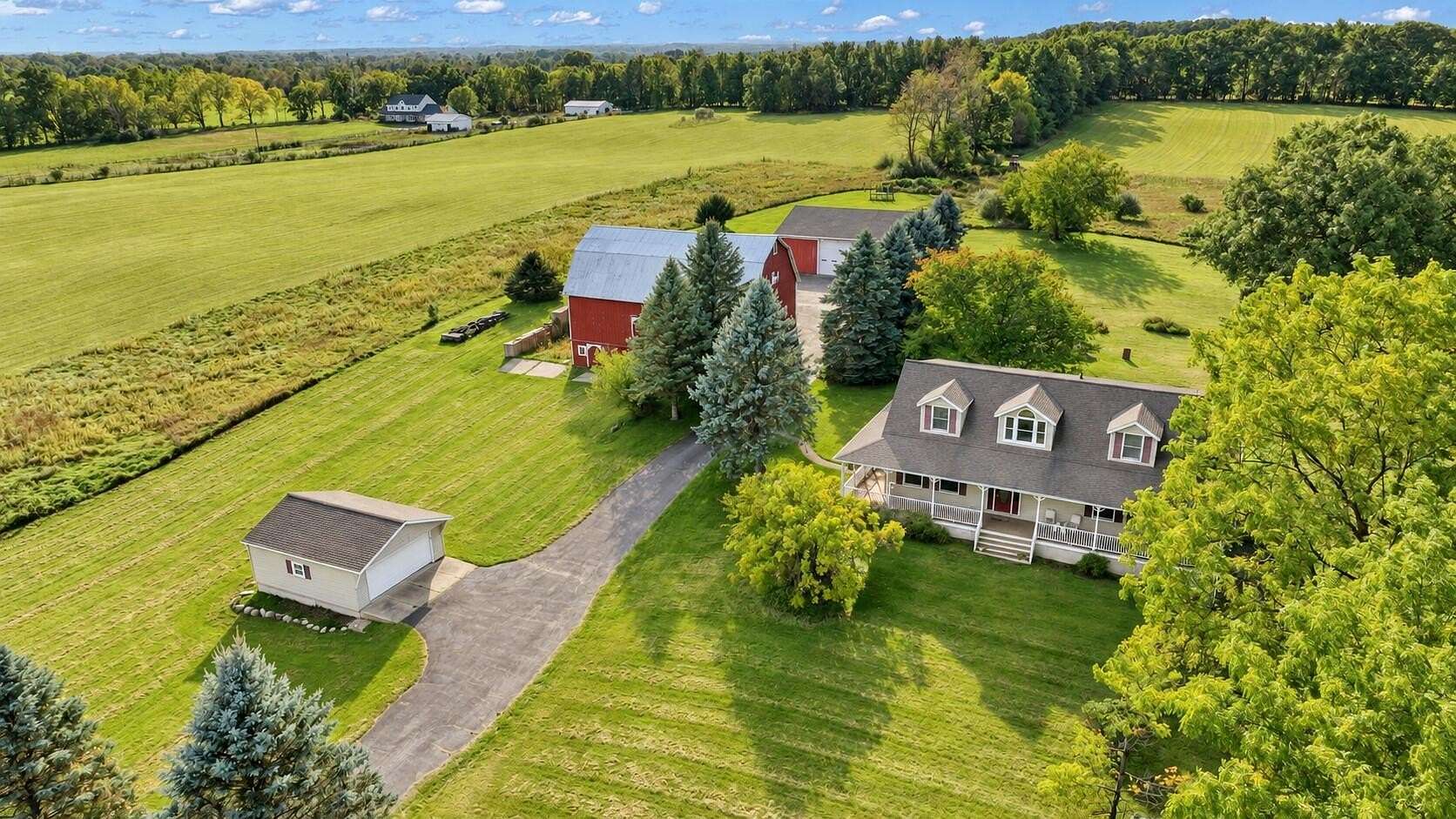 10.1 Acres of Land with Home for Sale in Grass Lake, Michigan