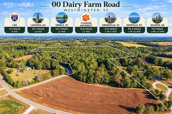19 Acres of Land for Sale in Westminster, South Carolina