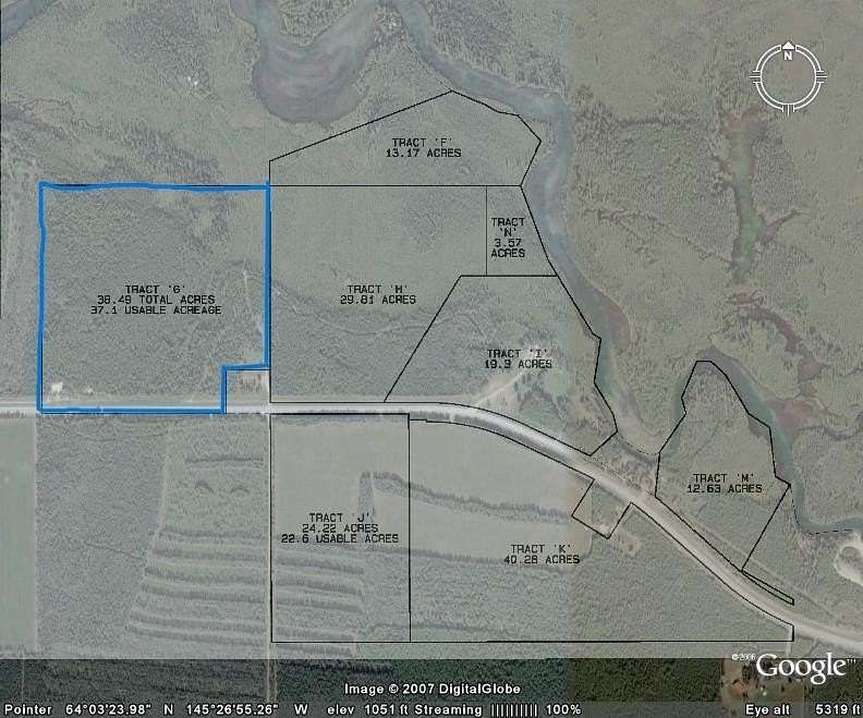 37.1 Acres of Recreational & Residential Land for Sale in Delta Junction, Alaska