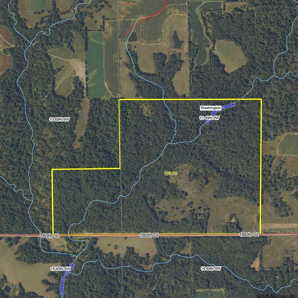 197 Acres of Recreational Land for Sale in Keosauqua, Iowa