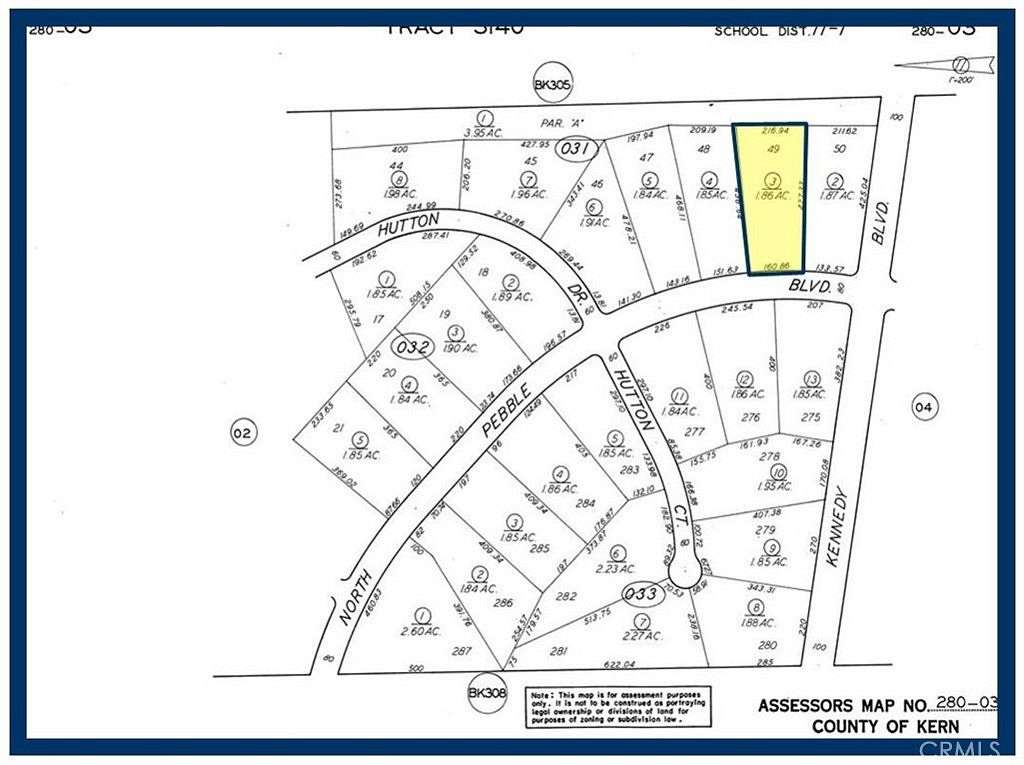 1.86 Acres of Residential Land for Sale in California City, California