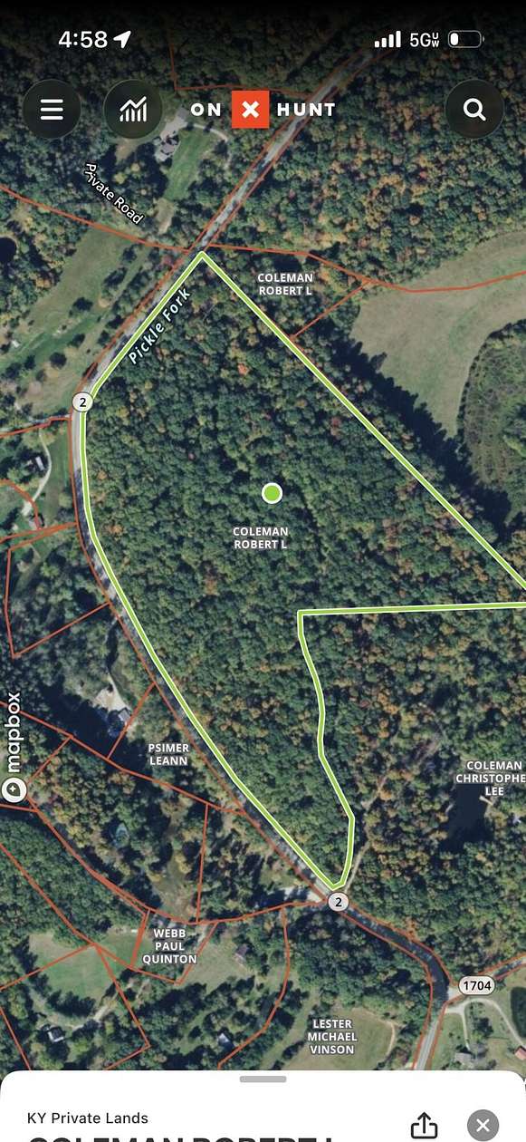 52 Acres of Recreational & Residential Land for Sale in Olive Hill, Kentucky