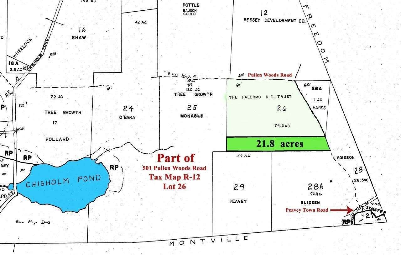 21.8 Acres of Recreational & Residential Land for Sale in Palermo, Maine