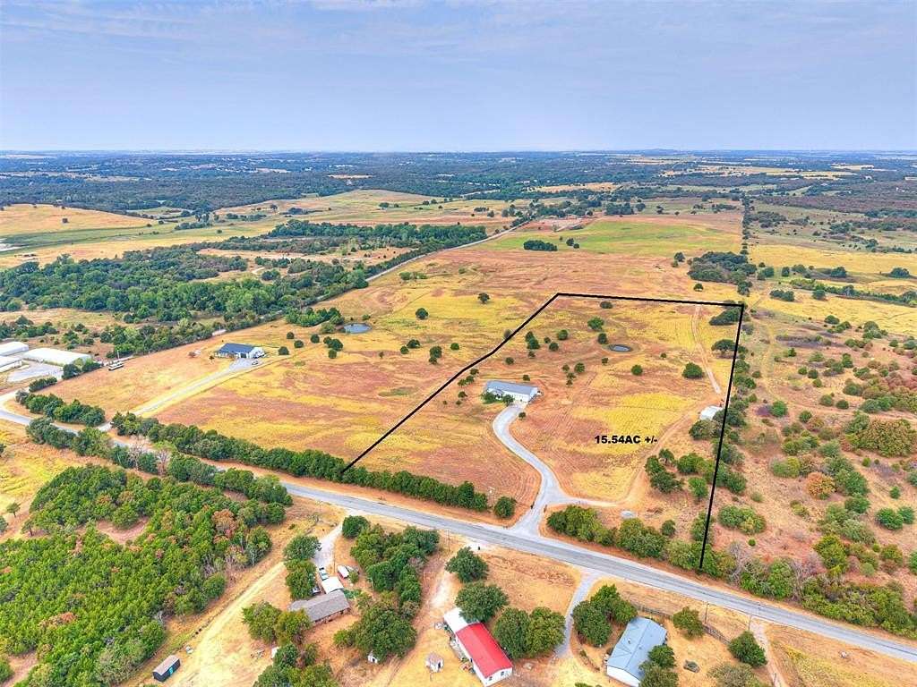 15.5 Acres of Land with Home for Sale in Cement, Oklahoma