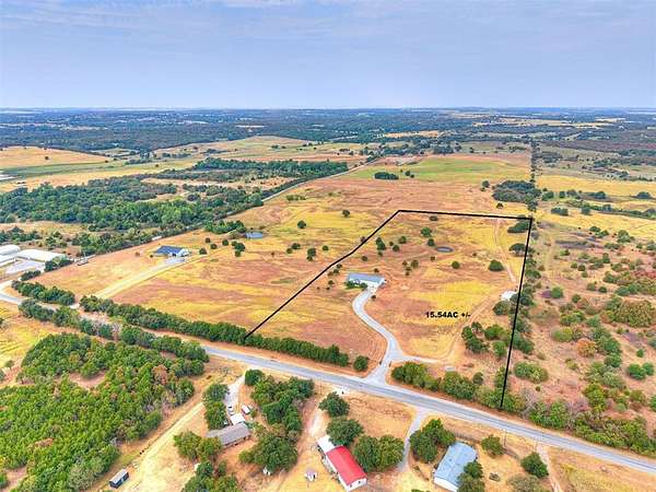 15.5 Acres of Land with Home for Sale in Cement, Oklahoma