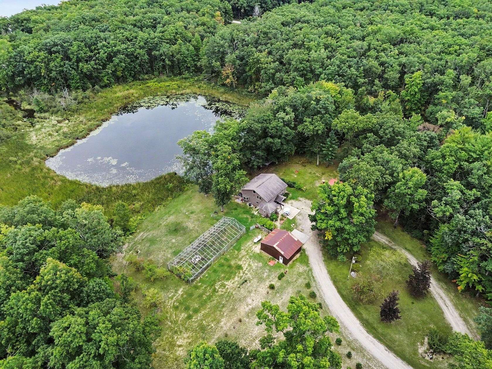 15 Acres of Recreational Land with Home for Sale in Fountain, Michigan