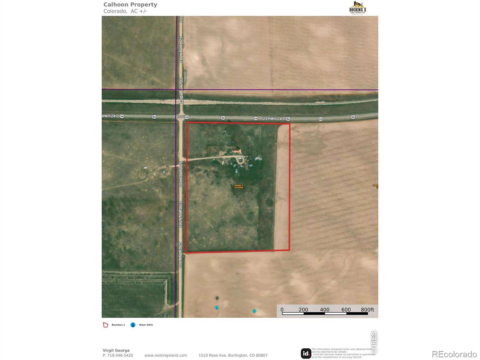 23.6 Acres of Agricultural Land with Home for Sale in Vona, Colorado
