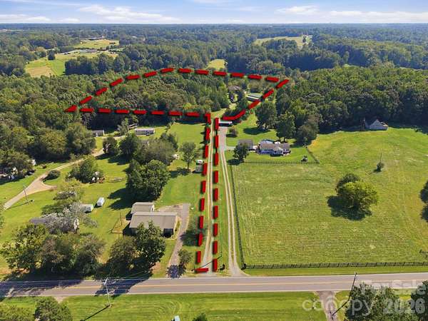 14.8 Acres of Land with Home for Sale in Cleveland, North Carolina