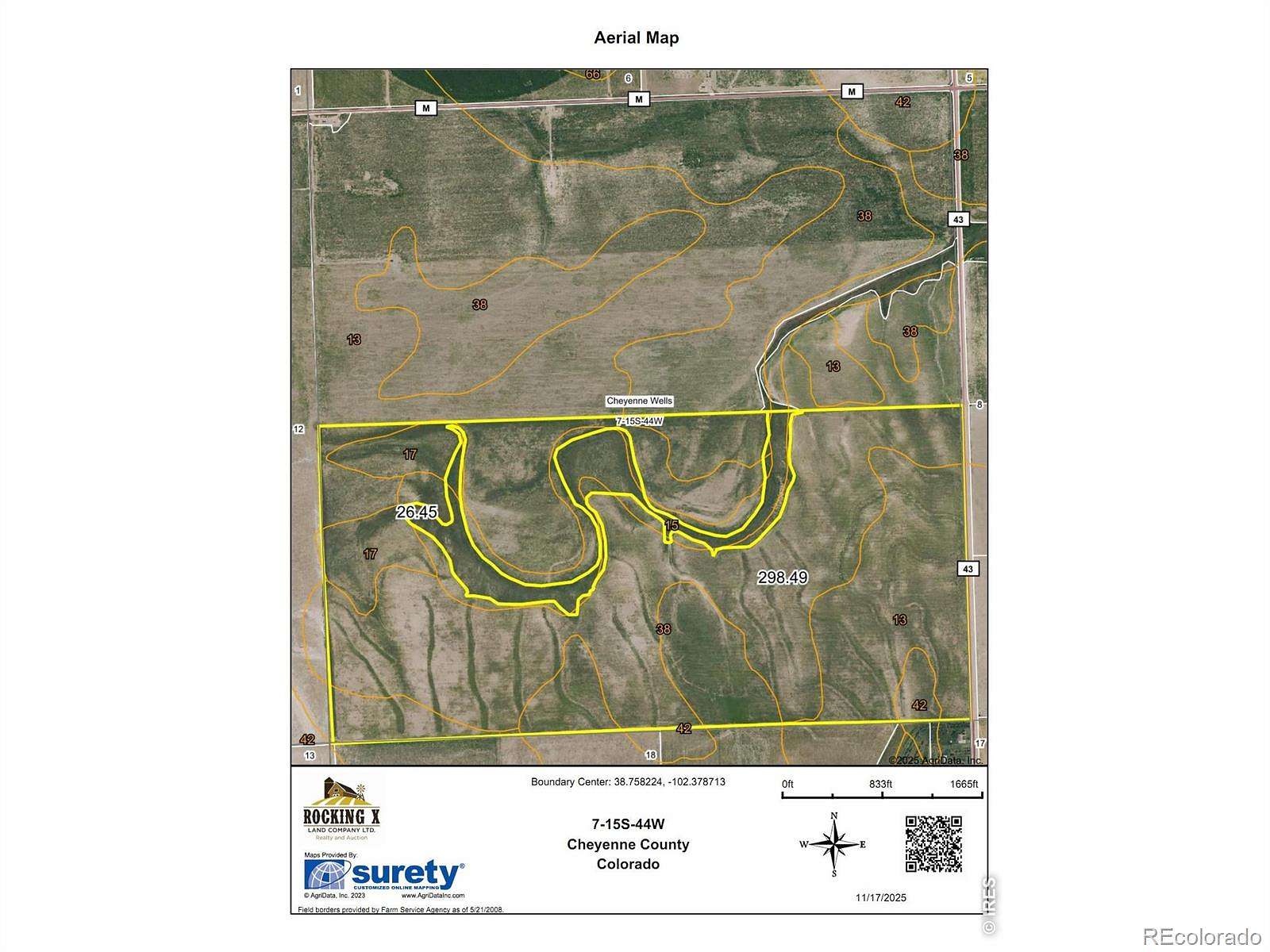 326 Acres of Agricultural Land for Sale in Cheyenne Wells, Colorado