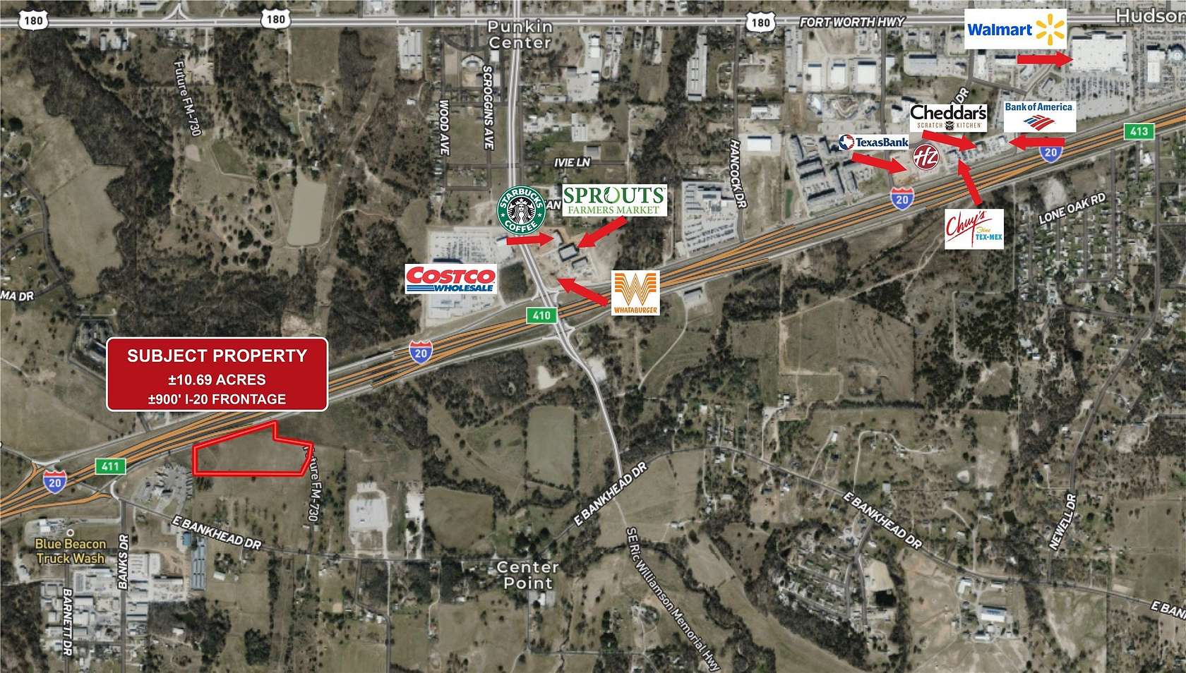 10.7 Acres of Commercial Land for Sale in Weatherford, Texas