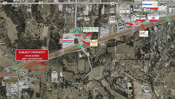 10.7 Acres of Commercial Land for Sale in Weatherford, Texas