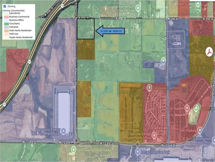 19.7 Acres of Mixed-Use Land for Sale in De Soto, Kansas