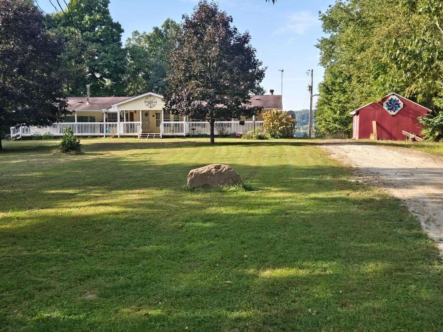 67.5 Acres of Recreational Land with Home for Sale in Laurel, Indiana