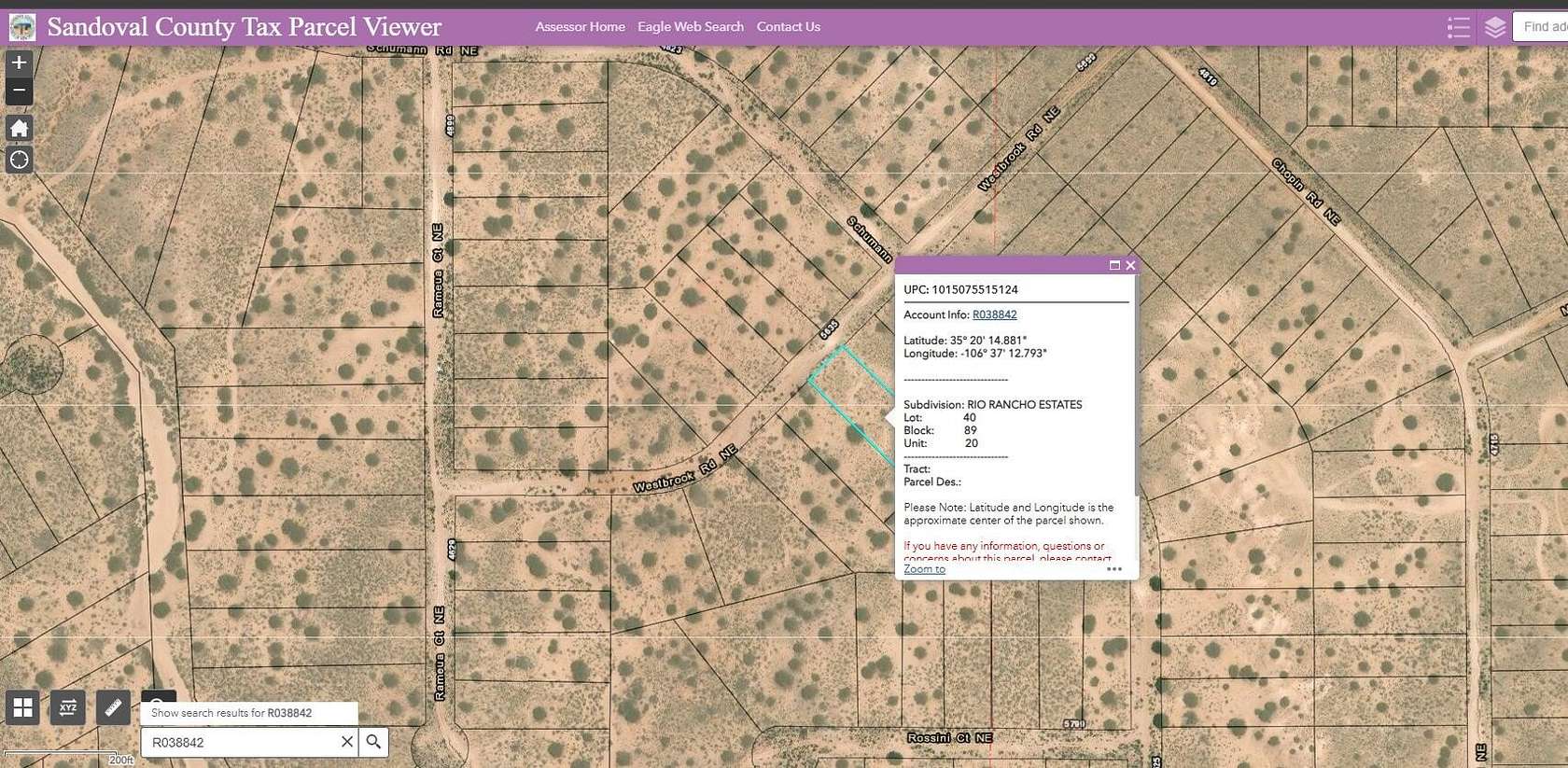 0.5 Acres of Residential Land for Sale in Rio Rancho, New Mexico