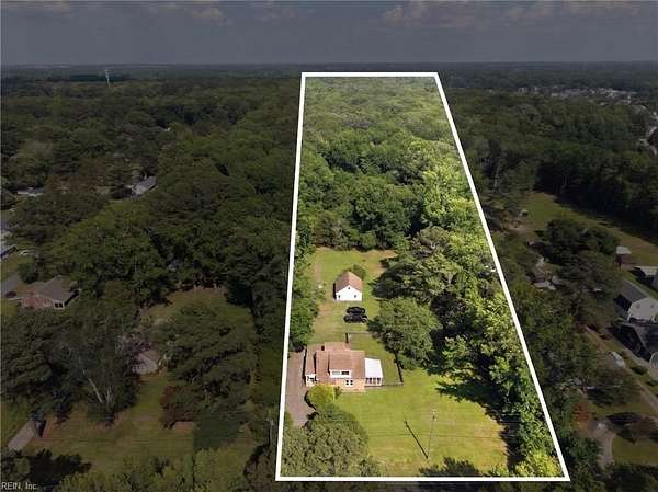 5 Acres of Land with Home for Sale in Chesapeake, Virginia