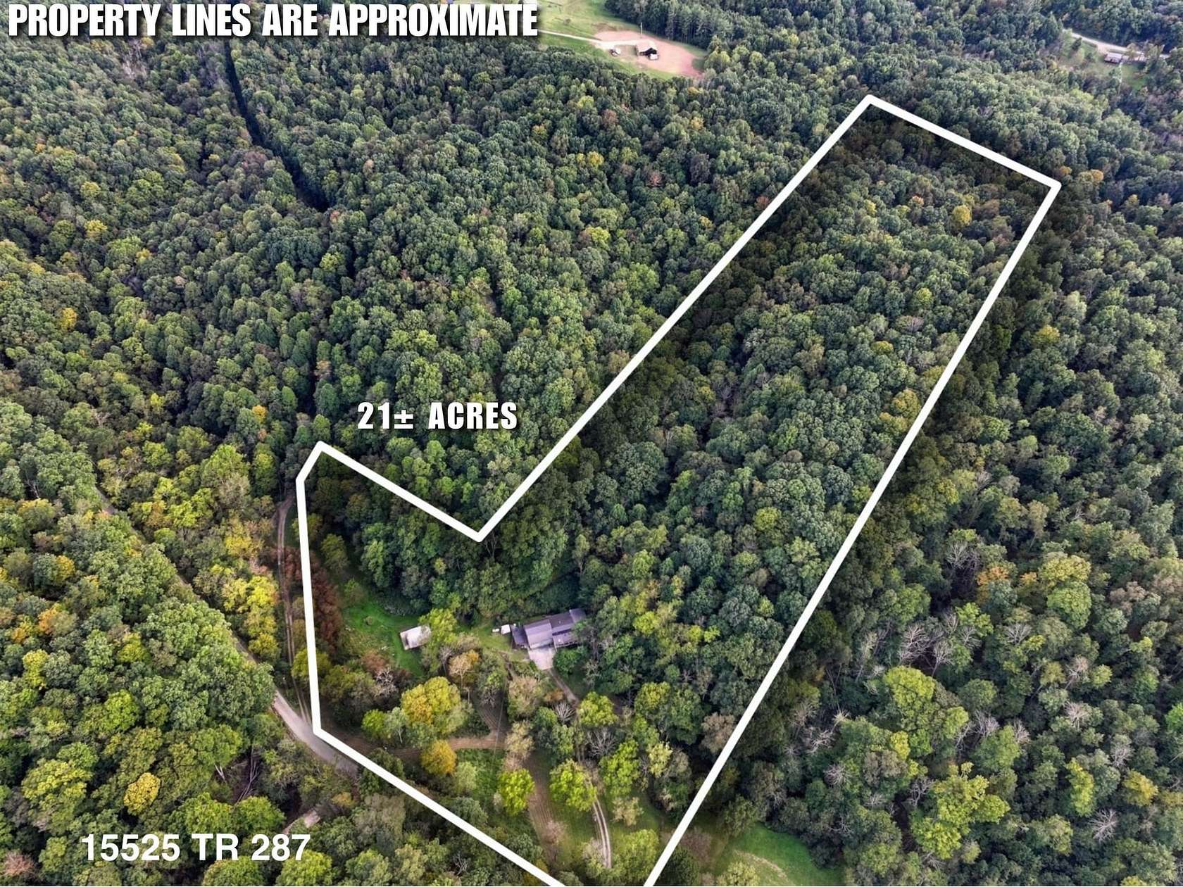 21 Acres of Recreational Land with Home for Sale in Glouster, Ohio