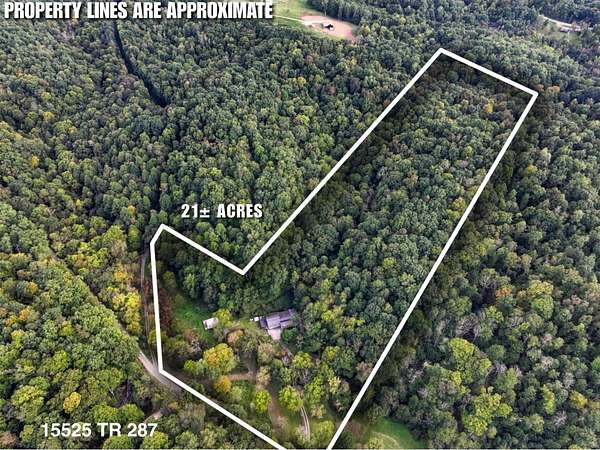 21 Acres of Recreational Land with Home for Sale in Glouster, Ohio