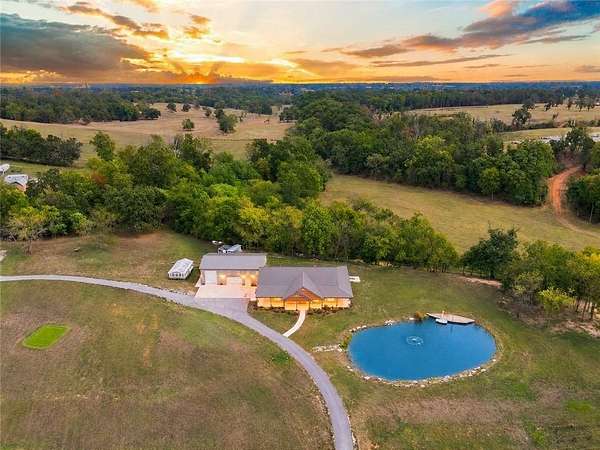 22.7 Acres of Recreational Land with Home for Sale in Decatur, Arkansas