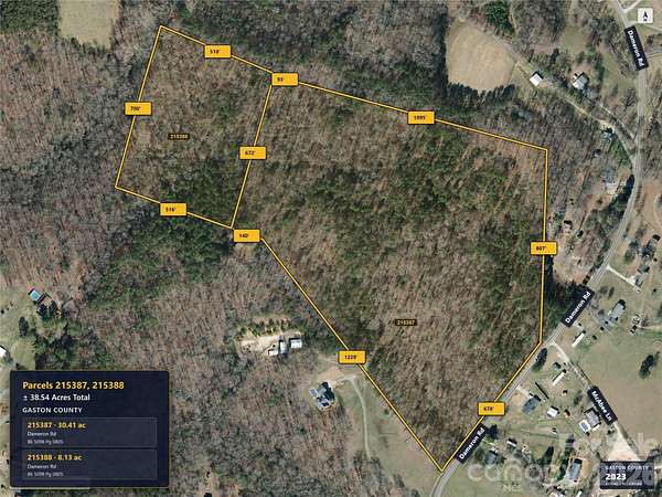 38.5 Acres of Recreational & Residential Land for Sale in Bessemer City, North Carolina