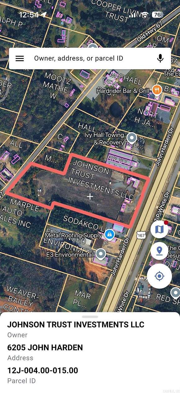 15 Acres of Commercial Land for Sale in Jacksonville, Arkansas