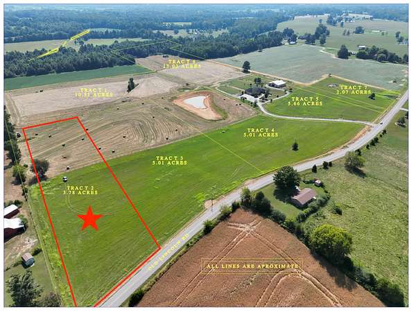 3.78 Acres of Land for Auction in Fayetteville, Tennessee