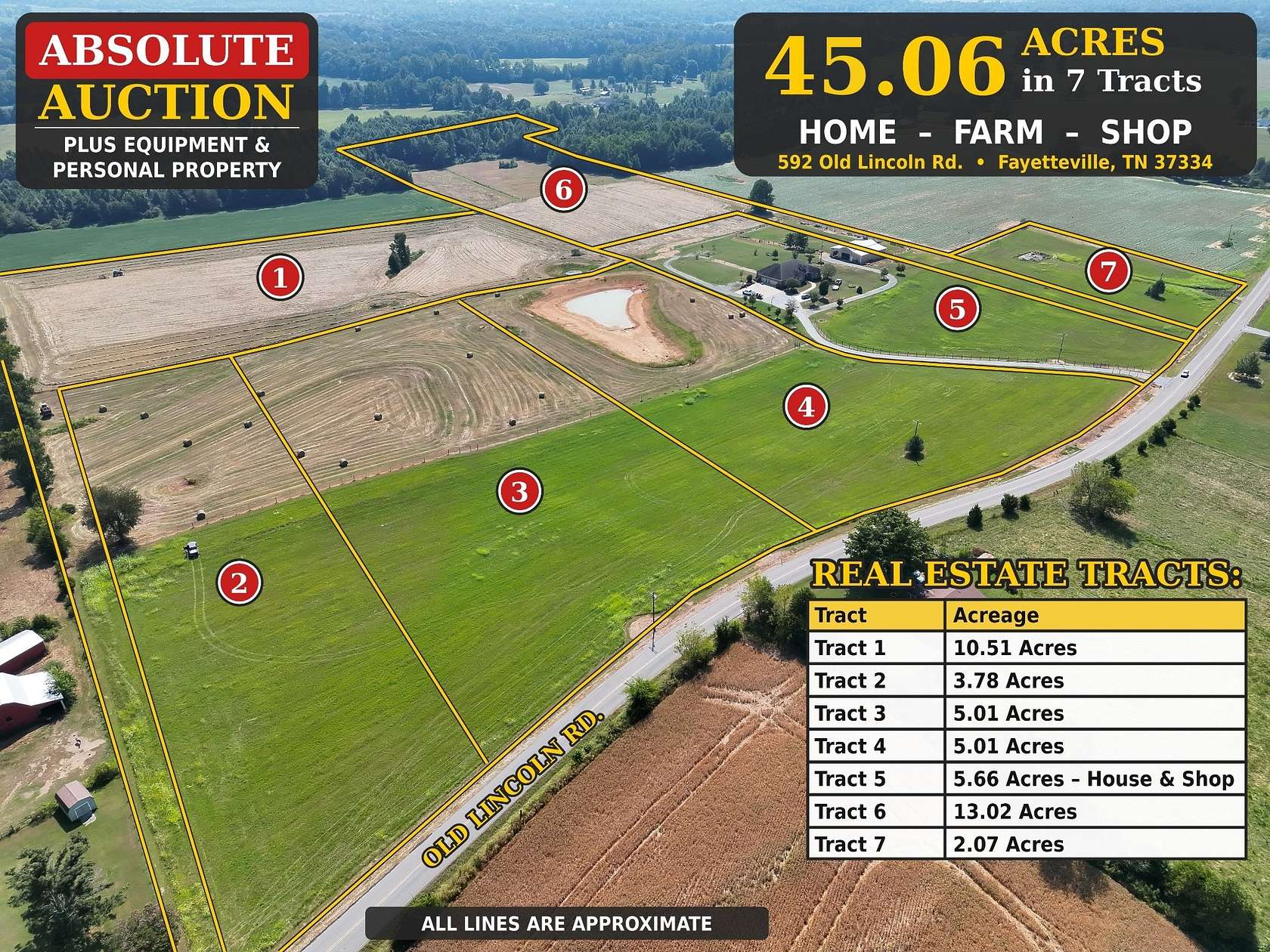 5 Acres of Land for Auction in Fayetteville, Tennessee
