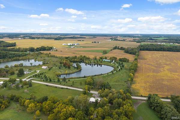 21.7 Acres of Land with Home for Sale in Silver Lake, Indiana