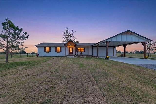 20 Acres of Agricultural Land with Home for Sale in Chouteau, Oklahoma