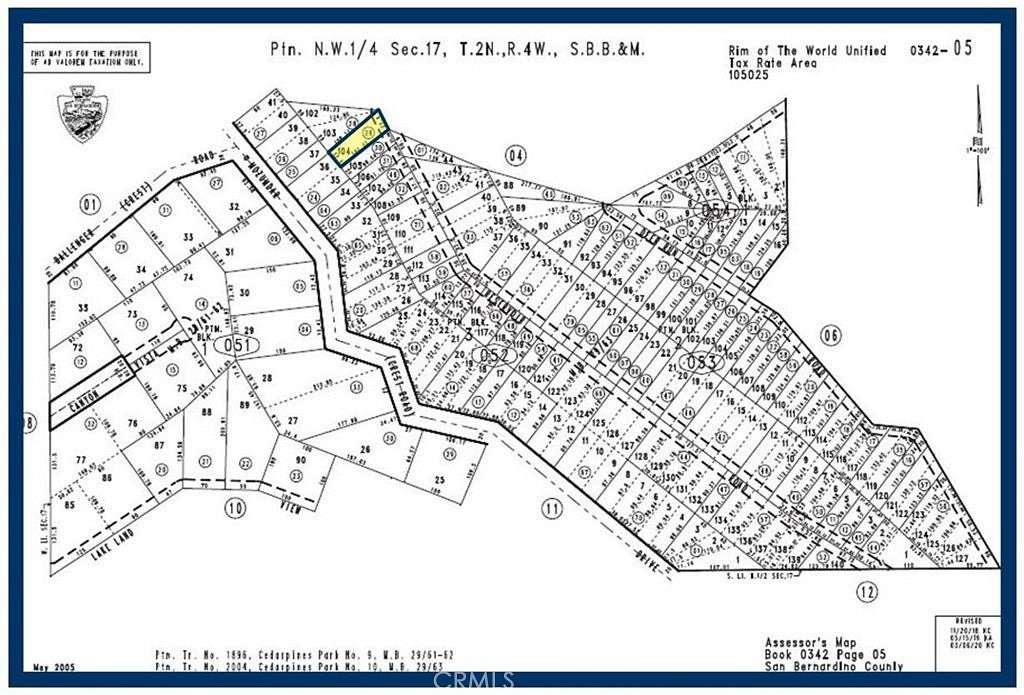 0.08 Acres of Residential Land for Sale in Cedarpines Park, California