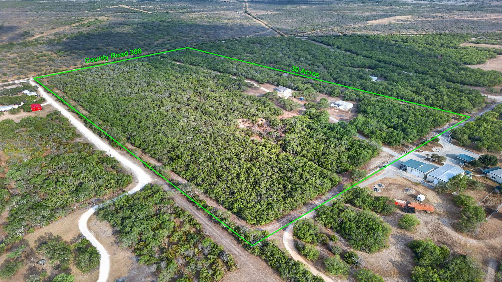 30 Acres of Recreational Land with Home for Sale in Orange Grove, Texas