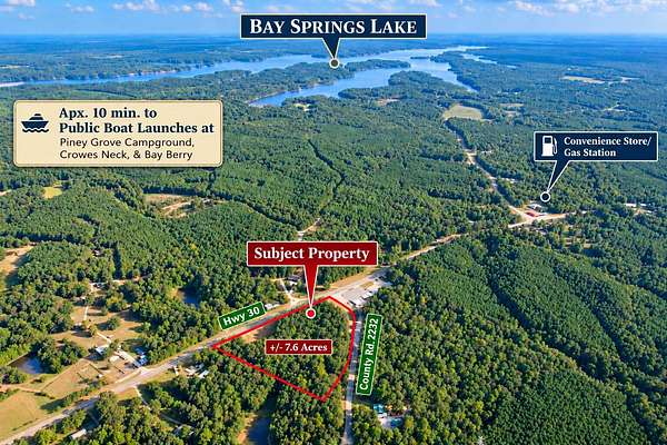 7.55 Acres of Land for Sale in Booneville, Mississippi