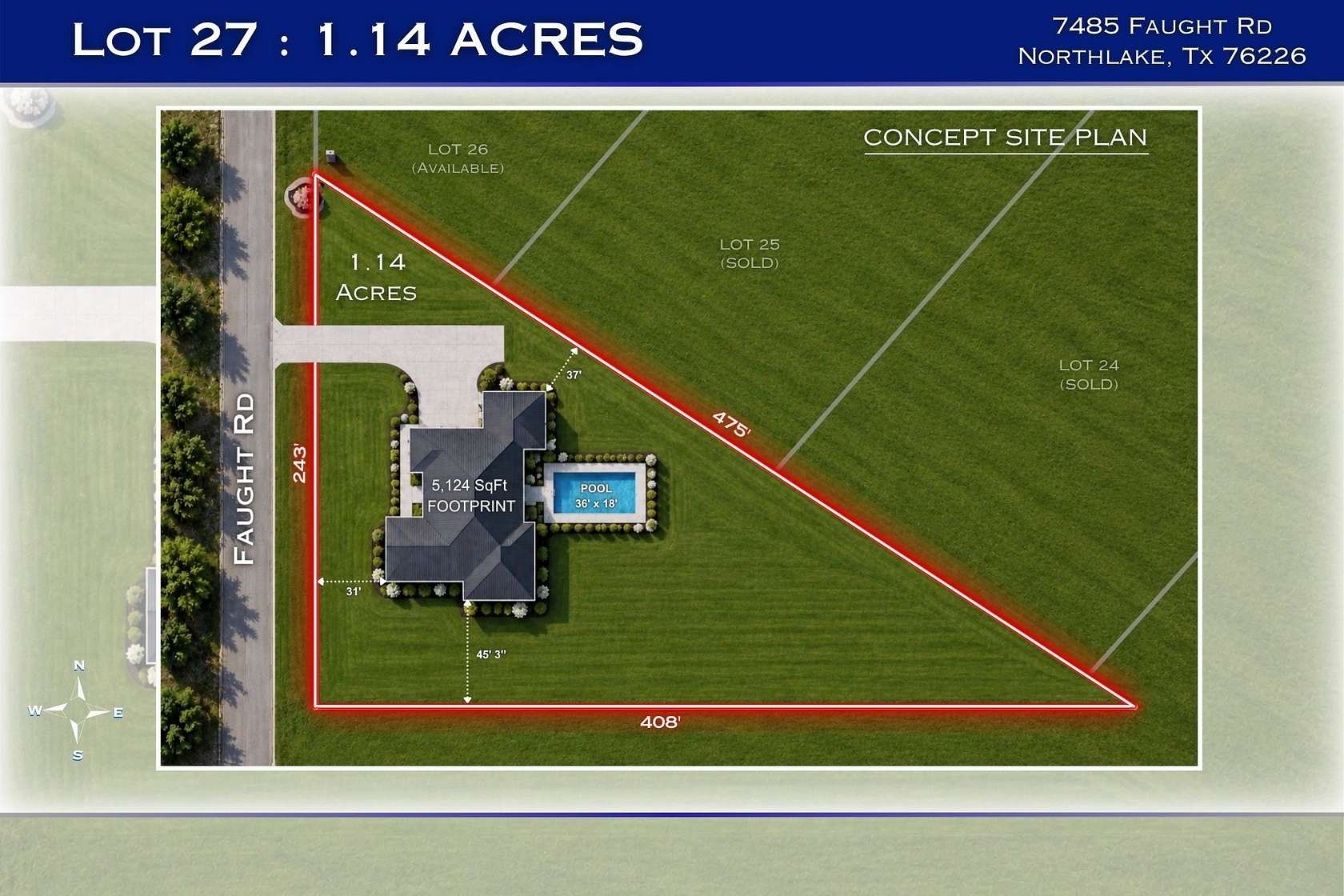 1.14 Acres of Residential Land for Sale in Northlake, Texas