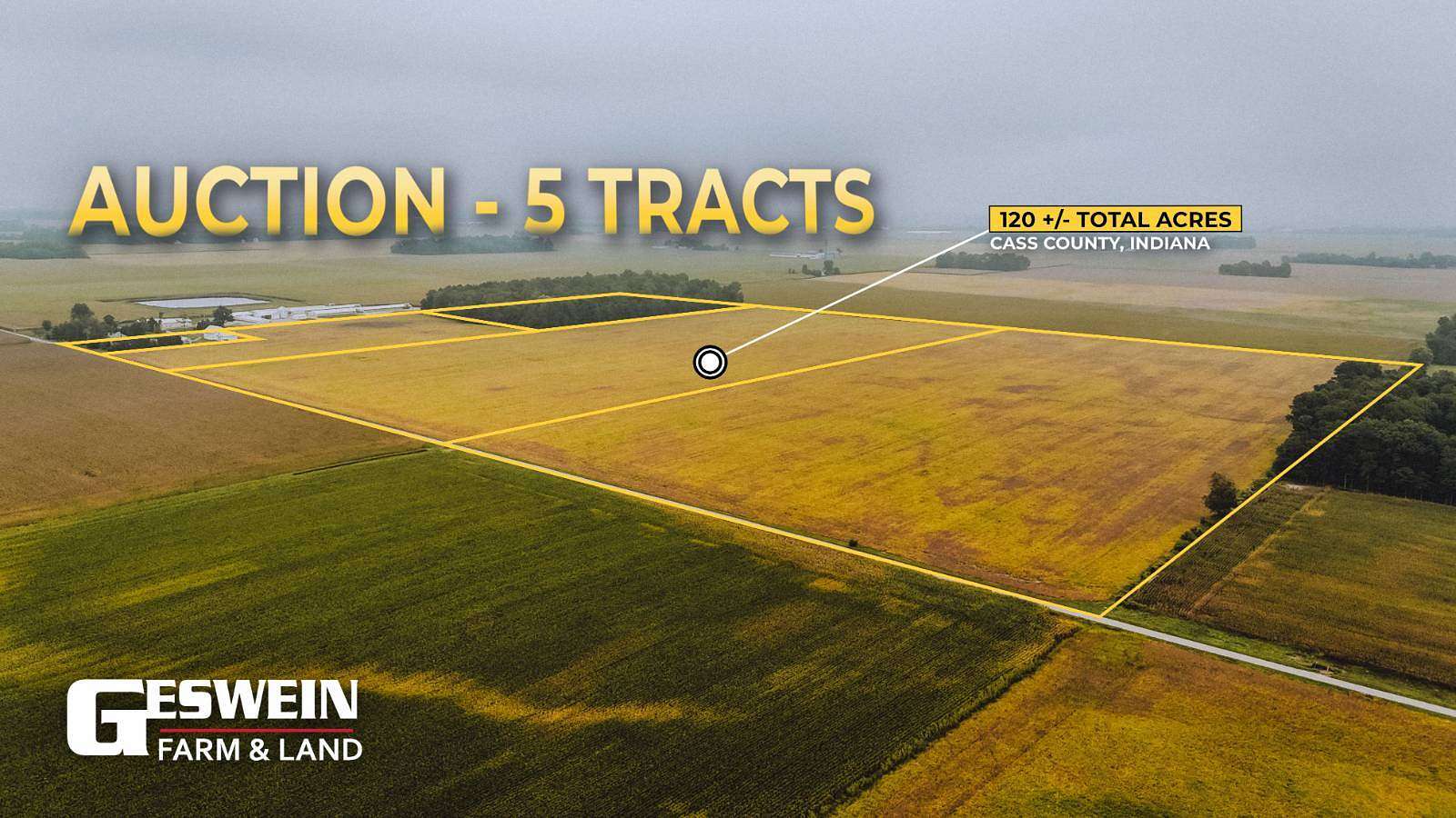 120 Acres of Land with Home for Auction in Walton, Indiana
