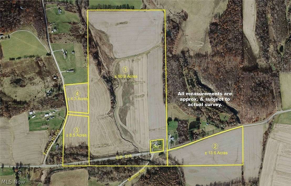 105 Acres of Land for Auction in Hanoverton, Ohio