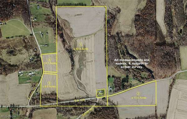 105 Acres of Land for Auction in Hanoverton, Ohio