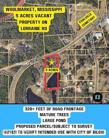 5 Acres of Commercial Land for Sale in Biloxi, Mississippi