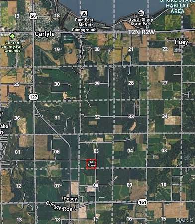 40 Acres of Agricultural Land for Auction in Carlyle, Illinois
