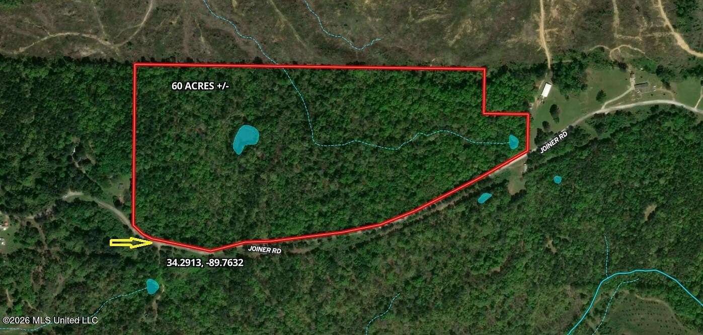 60 Acres of Recreational Land for Sale in Batesville, Mississippi