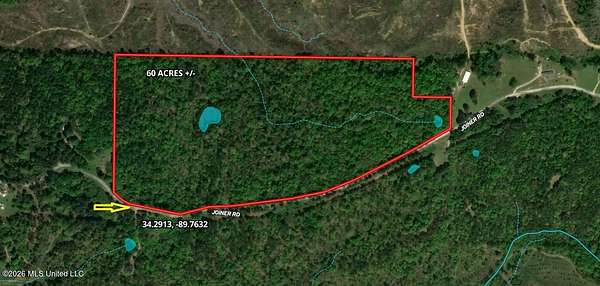60 Acres of Recreational Land for Sale in Batesville, Mississippi