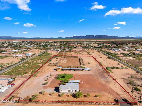 5 Acres of Land with Home for Sale in Aguila, Arizona